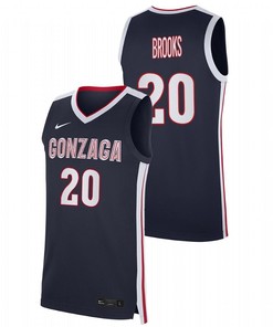 Colby Brooks 20 Gonzaga Bulldogs 2023 College Basketball Men Jersey - Navy