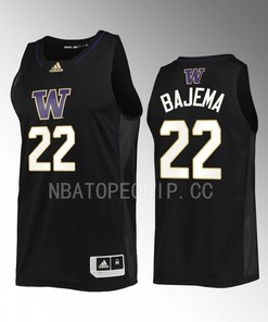 Cole Bajema 22 Washington Huskies Uniform Jersey 2022-23 Swingman Basketball Black