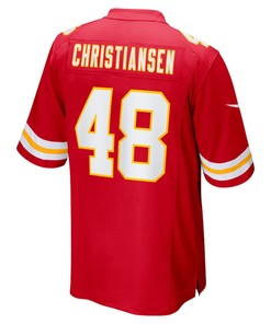 Cole Christiansen Kansas City Chiefs Game Player Jersey - Red