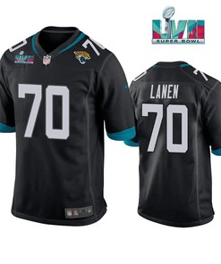 Cole Van Lanen 70 Jacksonville Jaguars Super Bowl LVII Super Bowl LVII Men Game Jersey- Black