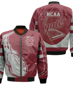 Colgate Raiders Bomber Jacket  - Fire Football - NCAA