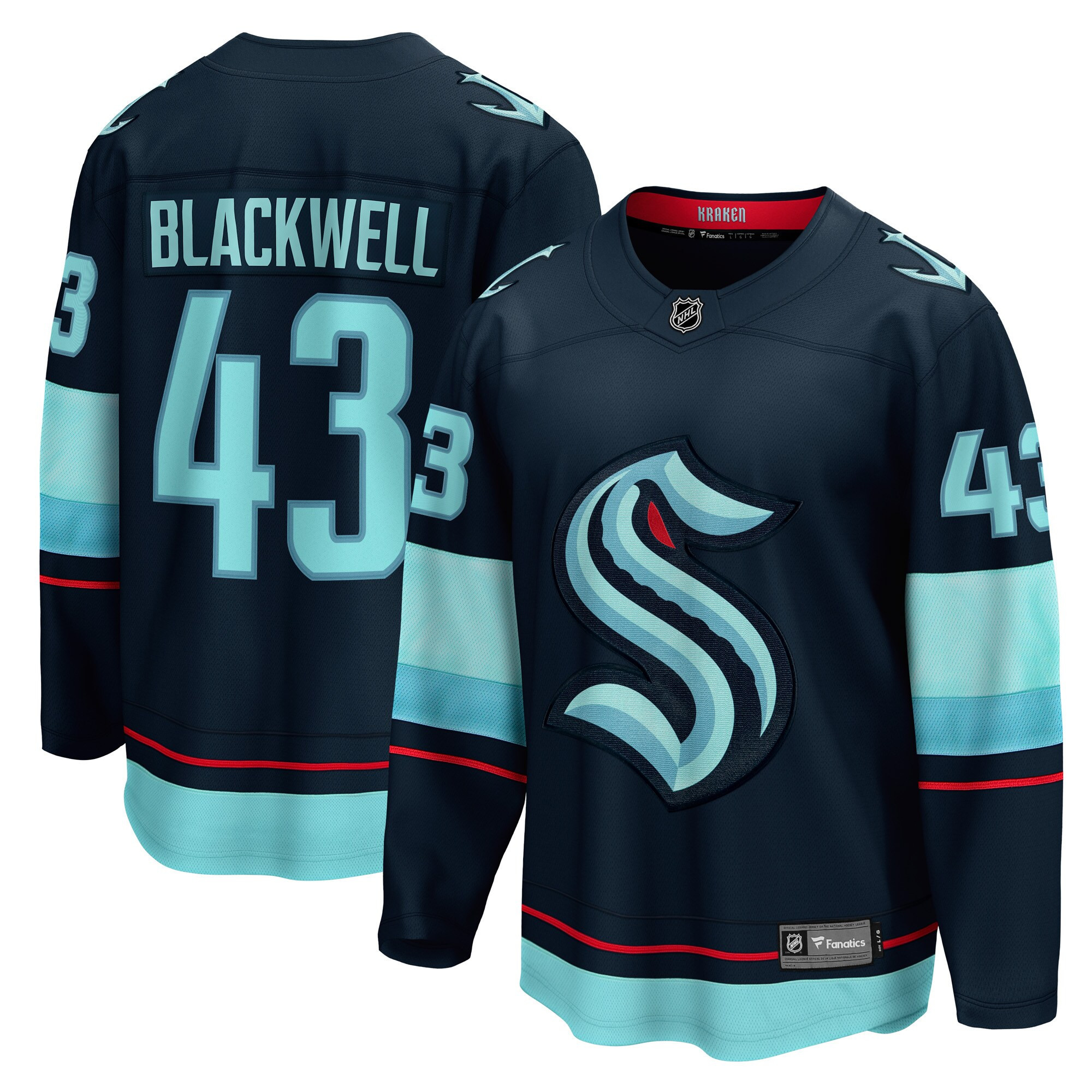 Colin Blackwell Seattle Kraken Fanatics Branded Home Breakaway Player Jersey - Deep Sea Blue Nhl