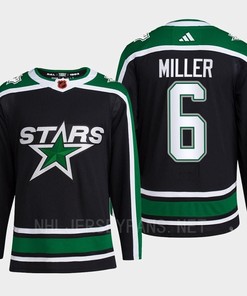 Colin Miller 6 Reverse Retro 2.0 2022 Dallas Stars Black Jersey Pro Primegreen