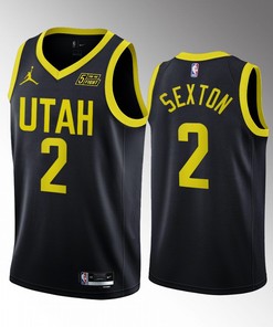 Collin Sexton 2 2022-23 Utah Jazz Black Statement Edition Jersey Swingman
