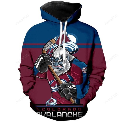Colorado Avalanche 3D Hoodie Zip Hoodie 03