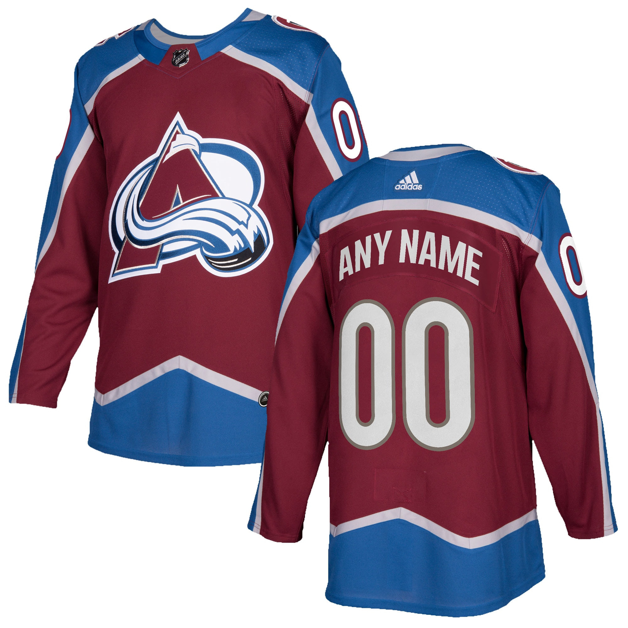 Colorado Avalanche Adidas Authentic Custom Jersey - Burgundy Custom Jerseys Nhl
