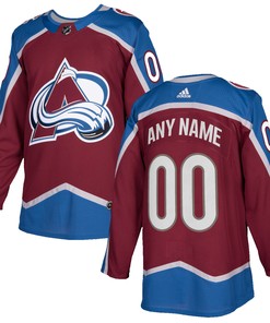 Colorado Avalanche Adidas Authentic Custom Jersey - Burgundy Custom Jerseys Nhl