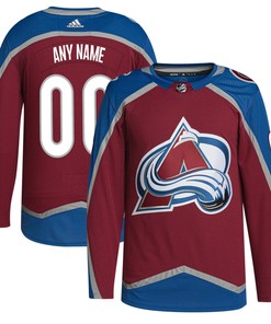 Colorado Avalanche Adidas Home Primegreen Authentic Pro Custom Jersey - Burgundy Custom Jerseys Nhl