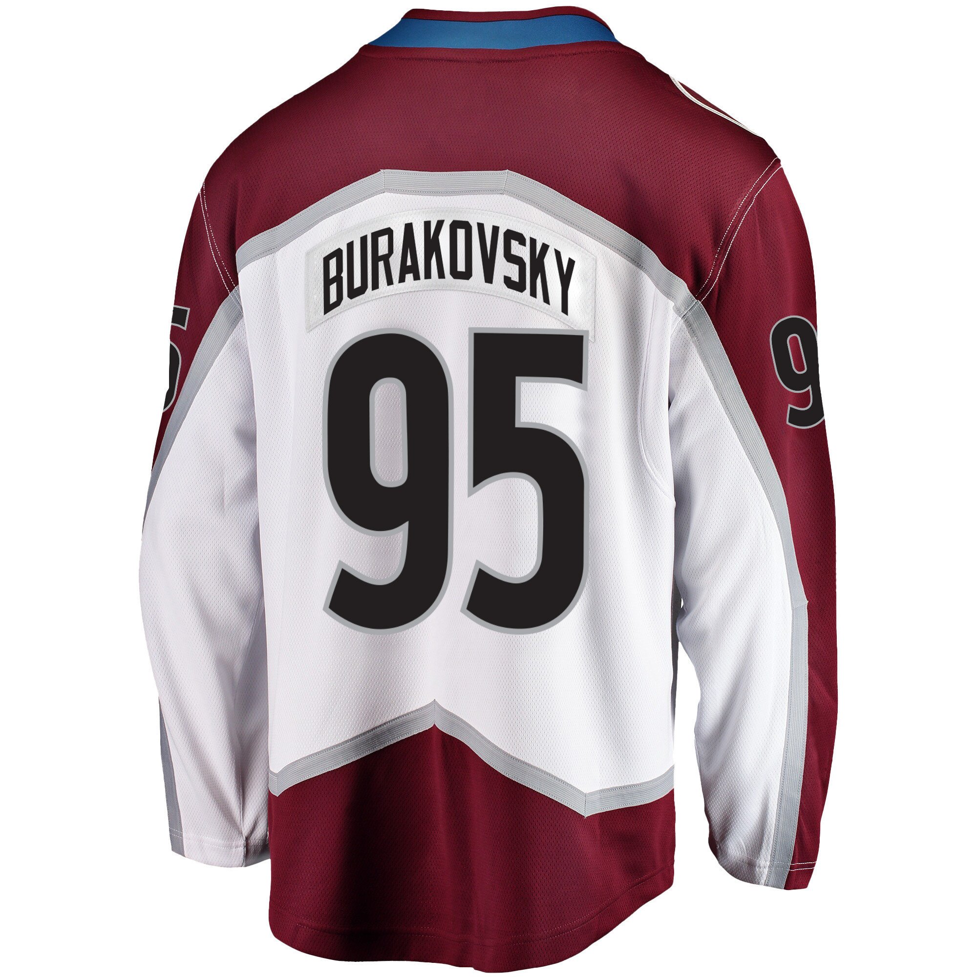 Colorado Avalanche Andre Burakovsky 95 Away 2022 Stanley Cup Playoffs Breakaway Men Jersey - White