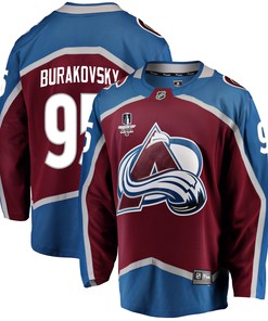 Colorado Avalanche Andre Burakovsky 95 Home 2022 Stanley Cup Final Breakaway Men Jersey - Burgundy
