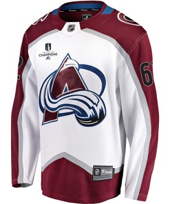 Colorado Avalanche Artturi Lehkonen 62 Away 2022 Stanley Cup Champions Breakaway Men Jersey - White