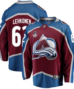 Colorado Avalanche Artturi Lehkonen 62 Home 2022 Stanley Cup Final Breakaway Men Jersey - Burgundy