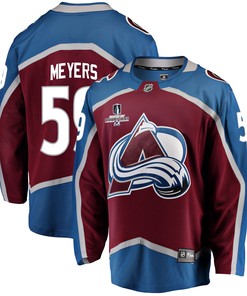 Colorado Avalanche Ben Meyers 59 Home 2022 Stanley Cup Champions Breakaway Men Jersey - Burgundy