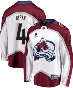 Colorado Avalanche Bowen Byram 4 Away 2022 Stanley Cup Playoffs Breakaway Men Jersey - White