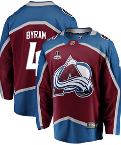 Colorado Avalanche Bowen Byram 4 Home 2022 Stanley Cup Playoffs Breakaway Men Jersey - Burgundy