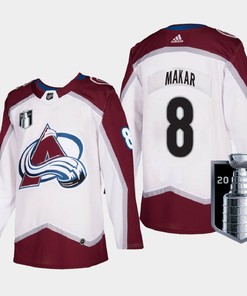 Colorado Avalanche Cale Makar 8 2022 Western Conference Champs White Jersey