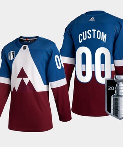 Colorado Avalanche Custom 00 2022 Western Champs Burgundy Jersey Stadium Series