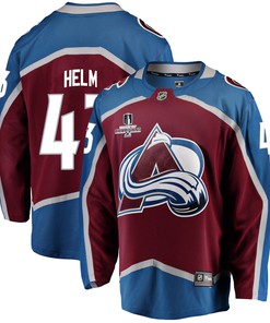 Colorado Avalanche Darren Helm 43 Home 2022 Stanley Cup Champions Breakaway Men Jersey - Burgundy