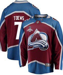 Colorado Avalanche Devon Toews 7 Home 2022 Stanley Cup Champions Breakaway Men Jersey - Burgundy