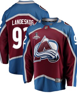 Colorado Avalanche Gabriel Landeskog 92 Home 2022 Stanley Cup Champions Breakaway Men Jersey - Burgundy