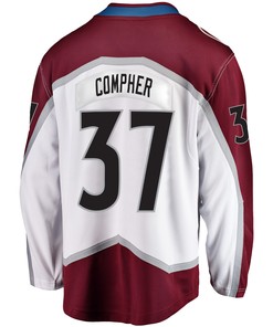 Colorado Avalanche J. T. Compher 37 Away 2022 Stanley Cup Playoffs Breakaway Men Jersey - White