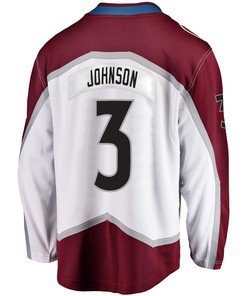 Colorado Avalanche Jack Johnson 3 Away 2022 Stanley Cup Final Breakaway Men Jersey - White