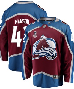 Colorado Avalanche Josh Manson 42 Home 2022 Stanley Cup Final Breakaway Men Jersey - Burgundy