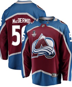 Colorado Avalanche Kurtis MacDermid 56 Home 2022 Stanley Cup Final Breakaway Men Jersey - Burgundy