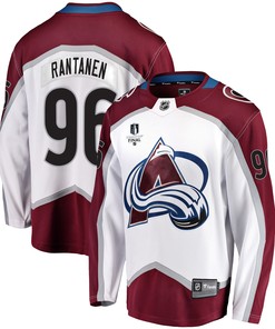 Colorado Avalanche Mikko Rantanen 96 Away 2022 Stanley Cup Final Breakaway Men Jersey - White