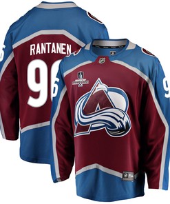 Colorado Avalanche Mikko Rantanen 96 Home 2022 Stanley Cup Champions Breakaway Men Jersey - Burgundy