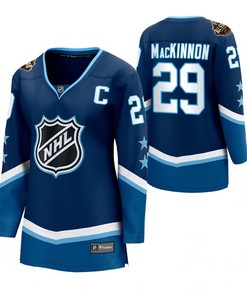 Colorado Avalanche Nathan MacKinnon 2022 All-Star Women Blue Western Jersey