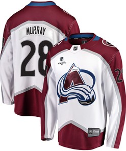 Colorado Avalanche Ryan Murray 28 Away 2022 Stanley Cup Playoffs Breakaway Men Jersey - White