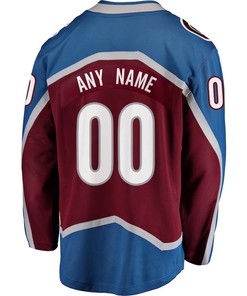 Colorado Avalanche Stanley Cup 2023 Playoffs Patch Home Breakaway Custom Men Jersey - Burgundy