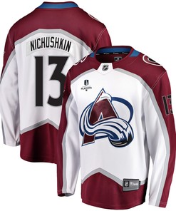 Colorado Avalanche Valeri Nichushkin 13 Away 2022 Stanley Cup Playoffs Breakaway Men Jersey - White