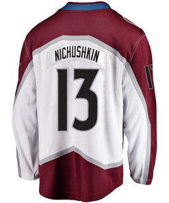 Colorado Avalanche Valeri Nichushkin 13 Away 2022 Stanley Cup Playoffs Breakaway Men Jersey - White