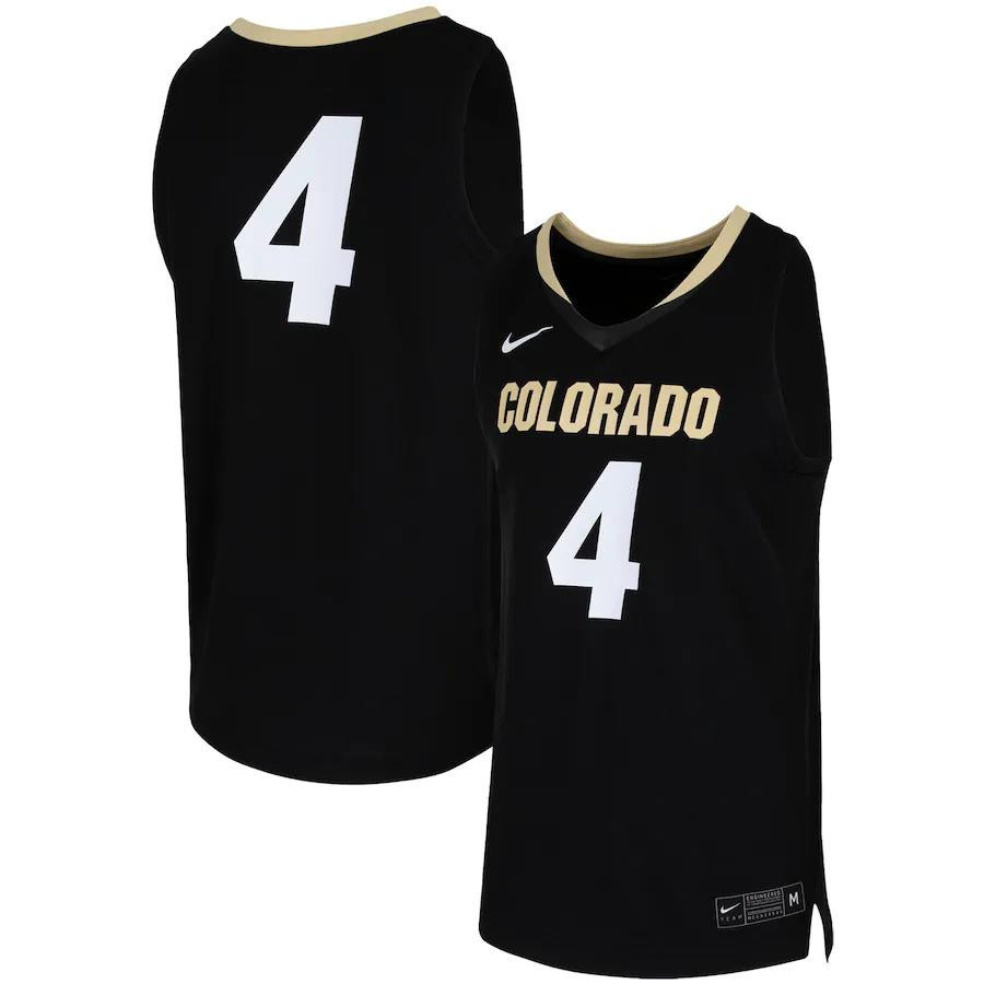 Colorado Buffaloes 4 Team Basketball Men Jersey - Black