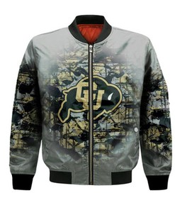 Colorado Buffaloes Bomber Jacket Camouflage Vintage  - NCAA