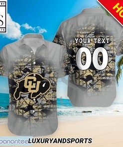 Colorado Buffaloes Chippewas Camouflage Personalized Hawaiian Shirt
