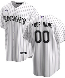 Colorado Rockies 2020 Mlb Personalized Custom White Stripe Lines Custom Jersey