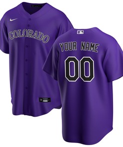 Colorado Rockies Alternate Replica Custom Jersey - Purple Custom Jerseys Mlb