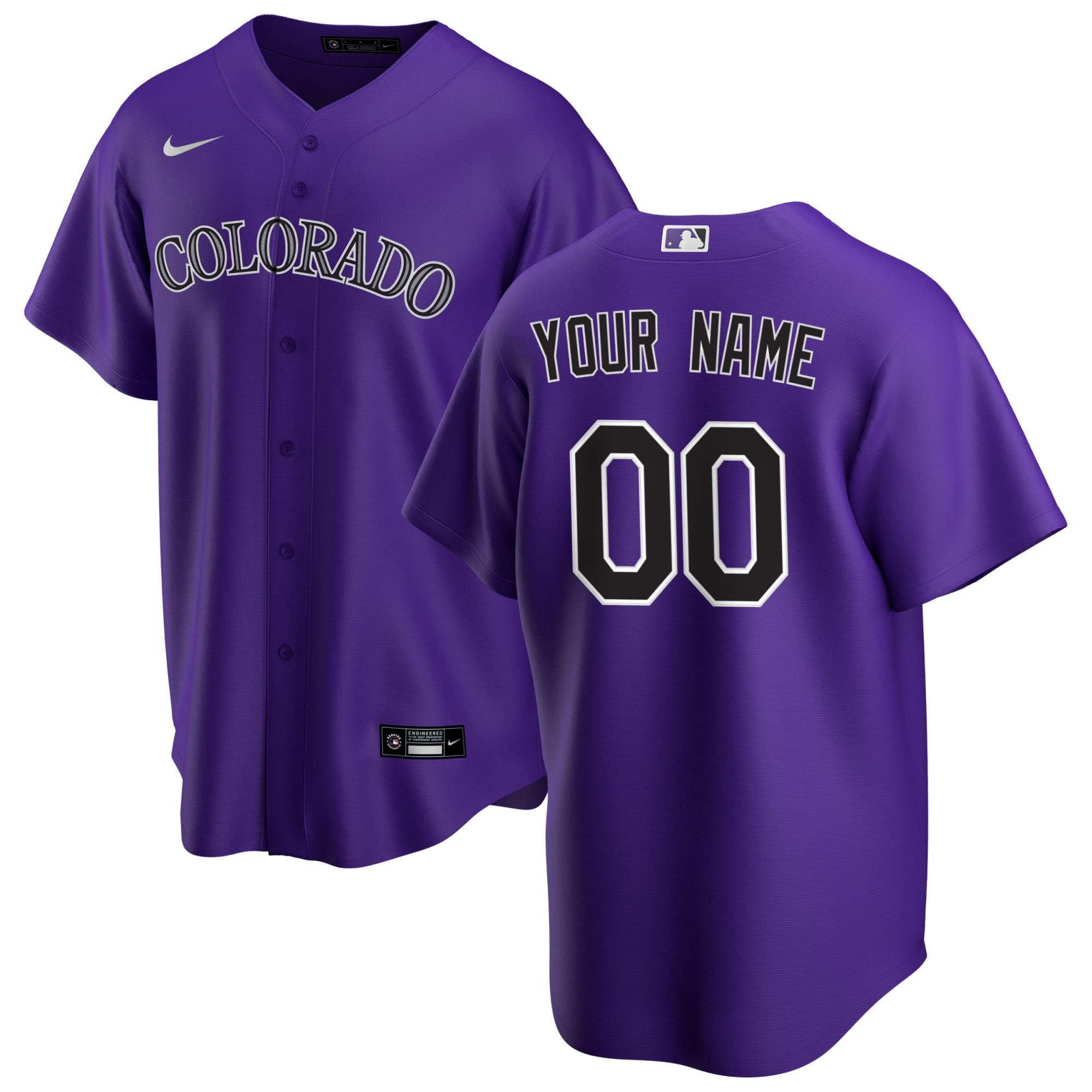 Colorado Rockies Alternate Replica Custom Jersey - Purple Custom Jerseys Mlb