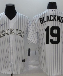 Colorado Rockies Charlie Blackmon #19 2020 Mlb White Stripe Lines Jersey