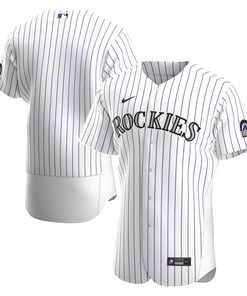 Colorado Rockies Home Authentic Team Jersey - White Mlb