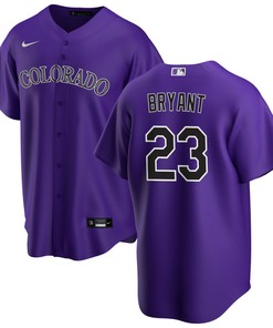 Colorado Rockies Kris Bryant 23 Mlb Purple Alternate Team Jersey Gift For Rockies Fans