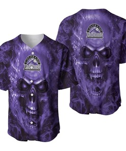 Colorado Rockies Mlb Fan Skull Baseball Jersey