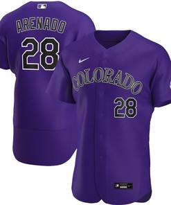 Colorado Rockies Nolan Arenado #28 2020 Mlb Purple Jersey