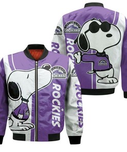 Colorado Rockies Snoopy Lover 3D Printed Bomber Jacket Model 1478