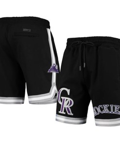 Colorado Rockies Team Logo Shorts - Black, Men