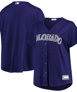 Colorado Rockies Womens Plus Size Alternate Replica Team Jersey - Purple Mlb