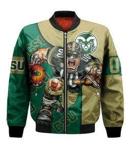 Colorado State Rams Bomber Jacket Football Go On - NCAA